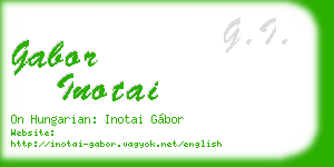 gabor inotai business card